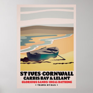 St Ives Cornwall Travel Poster