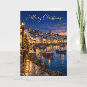 St Ives Harbour Merry Christmas Holiday Card