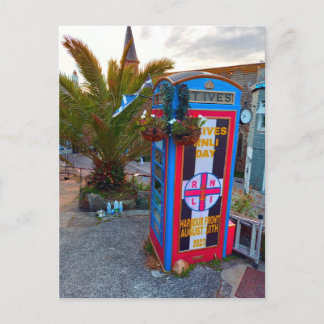 St. Ives - Telephone Box - Cornwall Postcard