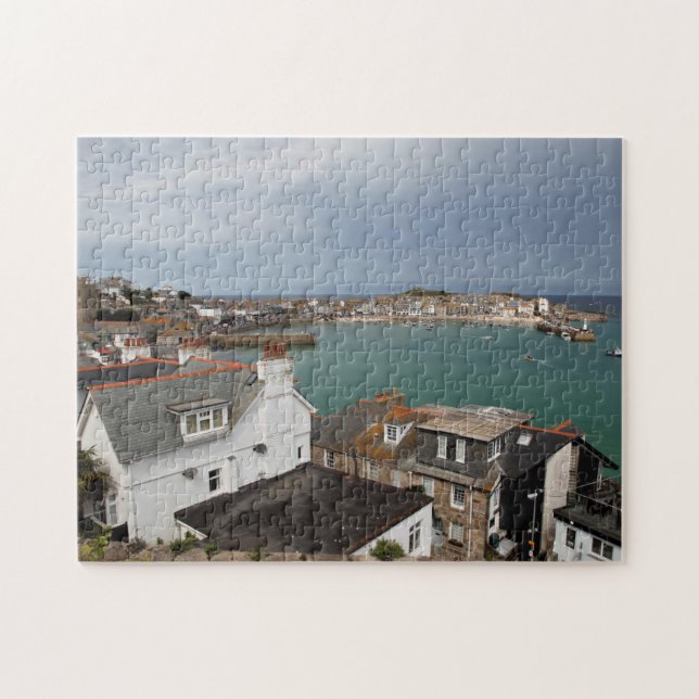 St.Ives town and harbour, Cornwall Jigsaw Puzzle (Horizontal)