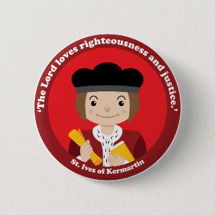 St. Ivo Kermatin 6 Cm Round Badge