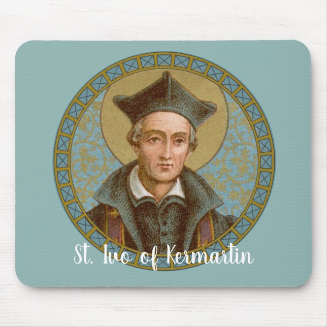 St. Ivo of Kermartin (BK 015) Mouse Mat (Front)