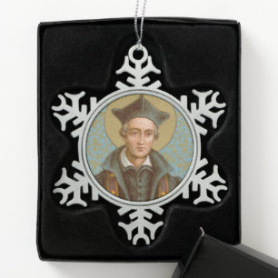 St. Ivo of Kermartin (BK 015) Snowflake Pewter Christmas Ornament