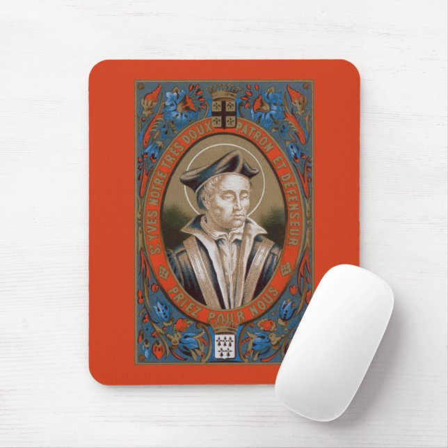 St. Ivo of Kermartin (M 005) Mouse Mat (With Mouse)
