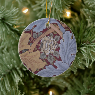 St. James Acanthus Leaf Pattern by William Morris Ceramic Tree Decoration