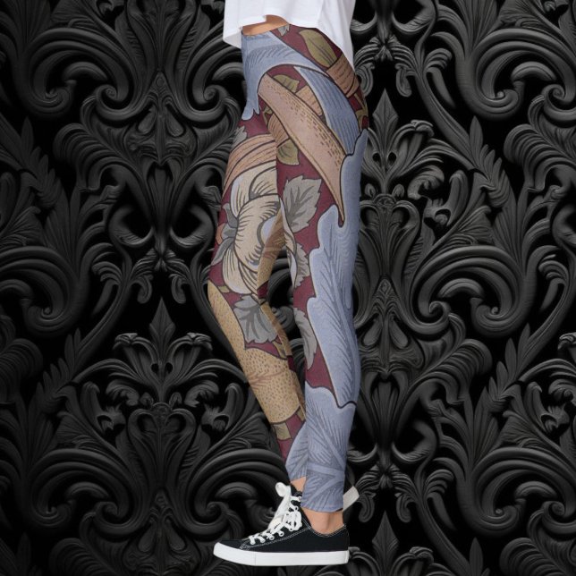 St. James Acanthus Leaf Pattern by William Morris Leggings (St. James Acanthus Pattern by William Morris Leggings)