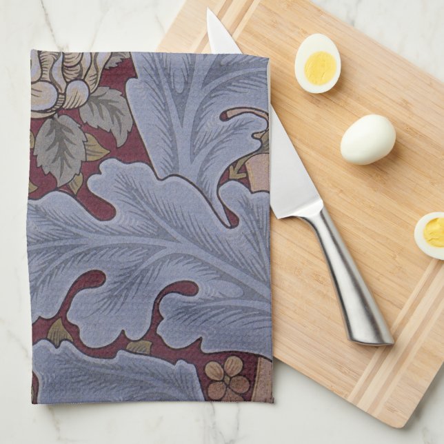 St. James Acanthus Leaf Pattern by William Morris Tea Towel (Quarter Fold)