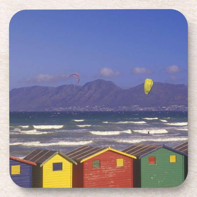 St. James Bay Bathing Boxes, near Capetown, 2 Coaster (Front)