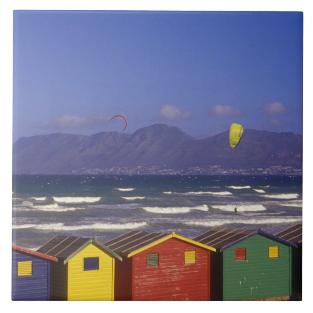 St. James Bay Bathing Boxes, near Capetown, 2 Tile (Front)