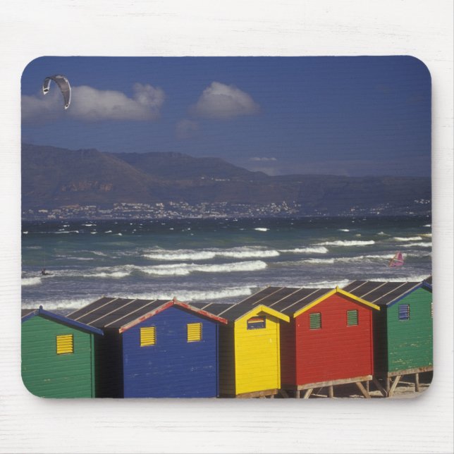 St. James Bay Bathing Boxes, near Capetown, Mouse Mat (Front)