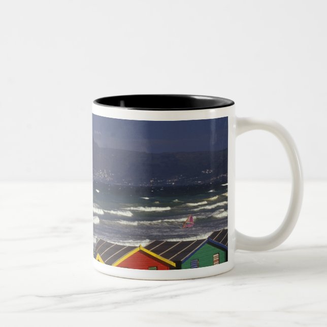 St. James Bay Bathing Boxes, near Capetown, Two-Tone Coffee Mug (Right)
