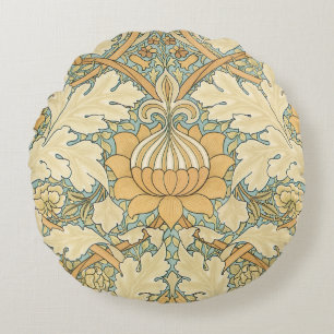 St. James by William Morris, Acanthus Leaves Round Cushion