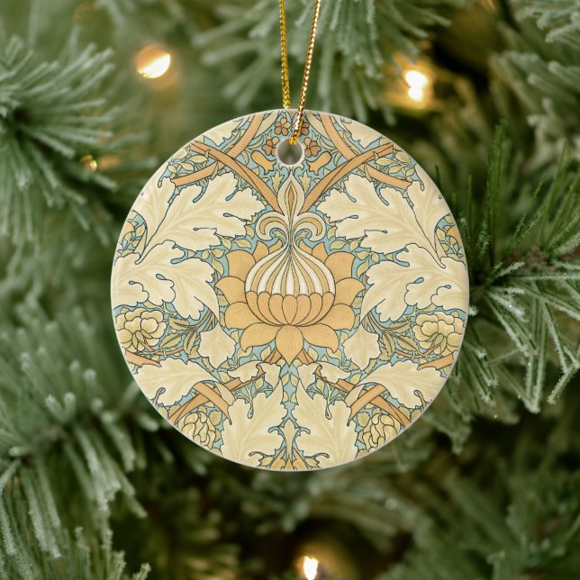 St. James by William Morris, Textile Pattern Ceramic Tree Decoration (Tree)