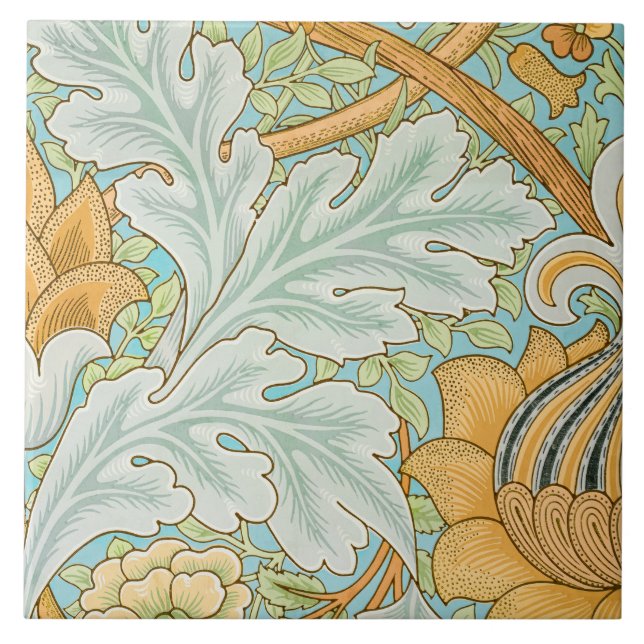 St James Pattern (by William Morris) Tile (Front)