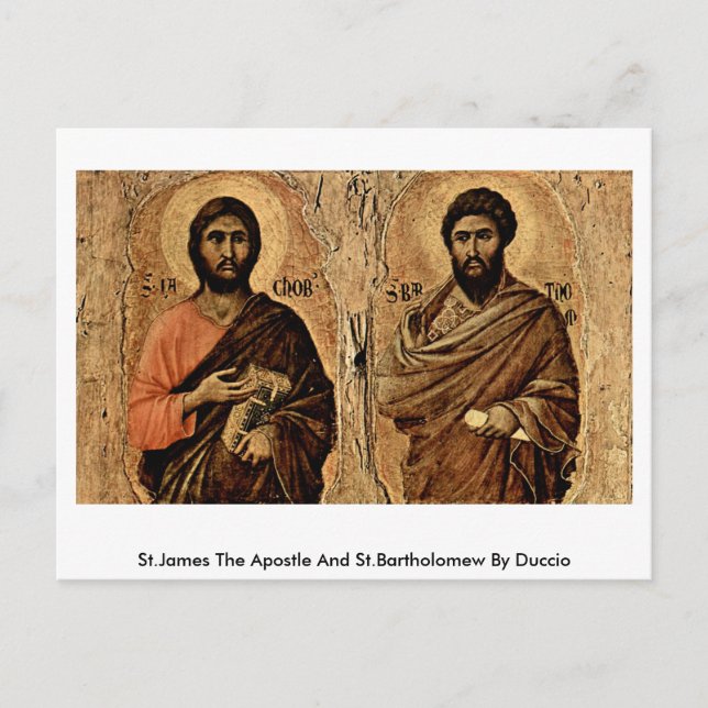 St.James The Apostle And St.Bartholomew By Duccio Postcard (Front)