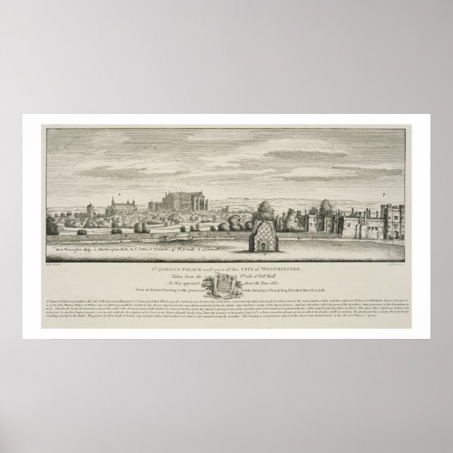 St. James's Palace and part of the City of Westmin Poster (Front)