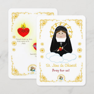 St. Jane de Chantal Holy Card