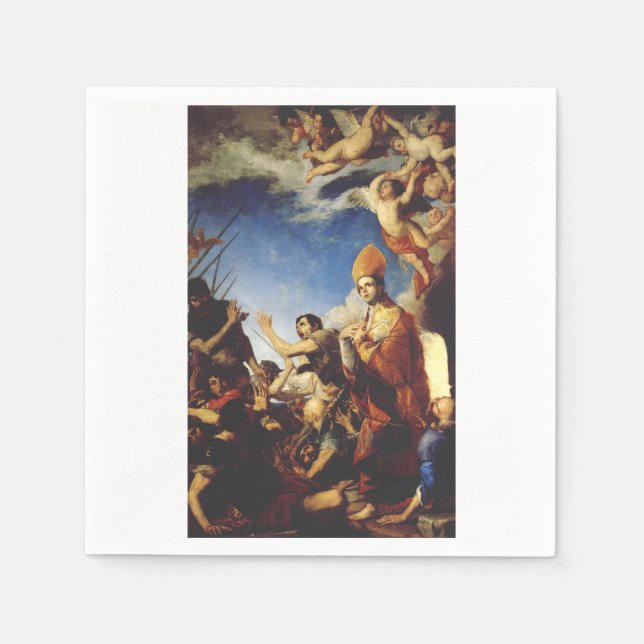St. Januarius, Bishop of Benevento - Fine Art Napkin (Front)