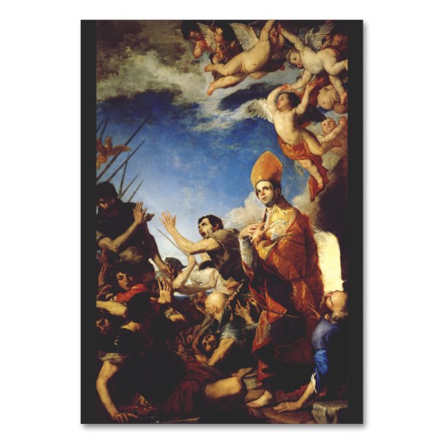 St. Januarius, Bishop of Benevento - Fine Art Table Number (Front)