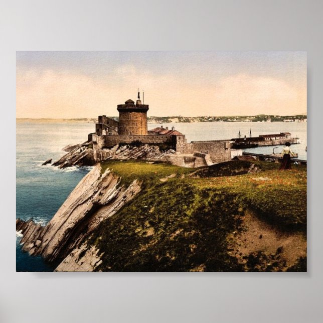 St. Jean de Luz, Fort Socoa, Pyrenees, France clas Poster (Front)