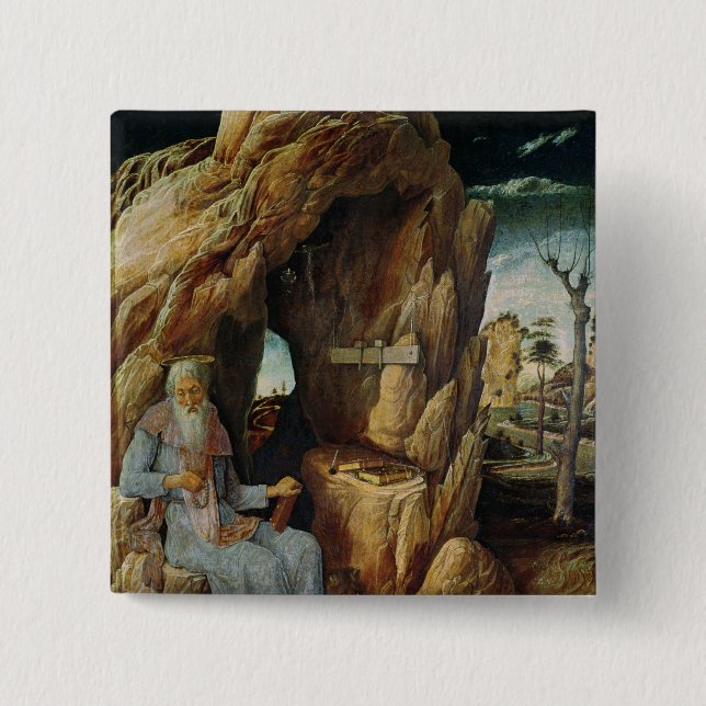 St. Jerome 15 Cm Square Badge (Front)