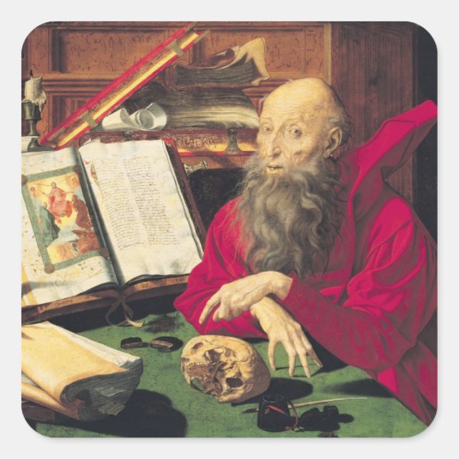St. Jerome 2 Square Sticker (Front)