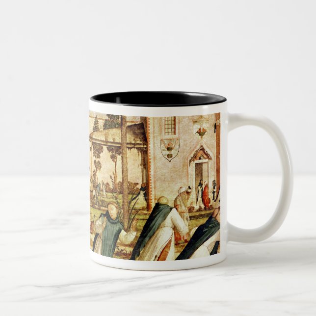 St. Jerome and Lion in the Monastery, 1501-09 Two-Tone Coffee Mug (Right)