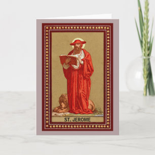 St. Jerome as Cardinal with Lion (P 004) Card