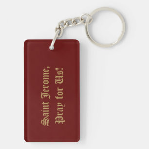 St. Jerome as Cardinal with Lion (P 004) Key Ring