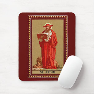 St. Jerome as Cardinal with Lion (P 004) Mouse Mat