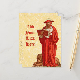 St. Jerome as Cardinal with Lion (P 004)  Postcard