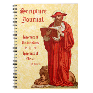 St. Jerome as Cardinal with Lion (P 004) Scripture Notebook