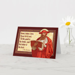St. Jerome as Cardinal with Motivational Quote Card