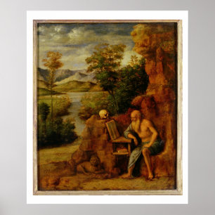 St. Jerome, c.1500 (oil on panel) Poster