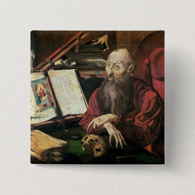 St. Jerome, c.1540-50 15 Cm Square Badge (Front)