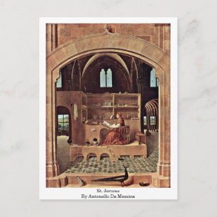 St. Jerome In By Antonello Da Messina Postcard