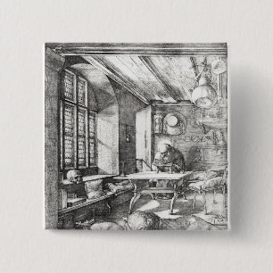St. Jerome in his Study, 1514 15 Cm Square Badge