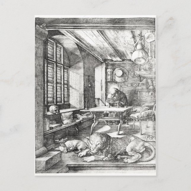St. Jerome in his Study, 1514 Postcard (Front)