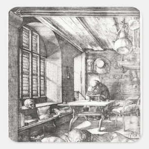 St. Jerome in his Study, 1514 Square Sticker