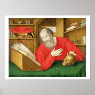 St. Jerome in his Study, 1650 (bodycolour and w/c Poster