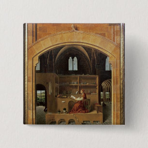 St. Jerome in his study, c.1475 15 Cm Square Badge