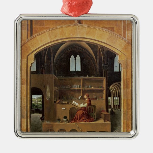 St. Jerome in his study, c.1475 Metal Tree Decoration (Front)