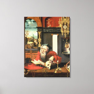 St. Jerome in his Study Canvas Print