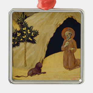 St. Jerome with the lion, 1436 (tempera on panel) Metal Tree Decoration