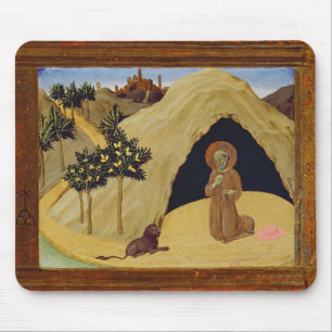 St. Jerome with the lion, 1436 (tempera on panel) Mouse Mat