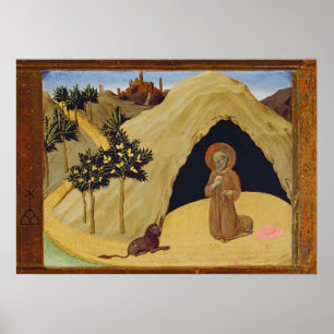 St. Jerome with the lion, 1436 (tempera on panel) Poster