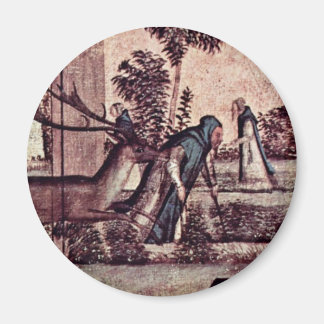 St. Jerome With The Lion In The Monastery Detail Magnet