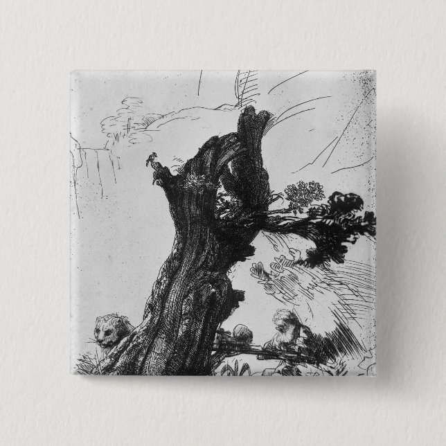 St. Jerome Writing, 1648 15 Cm Square Badge (Front)