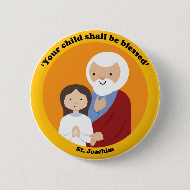 St. Joachim 6 Cm Round Badge (Front)