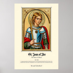 St. Joan of Arc Art Print Medieval Christian